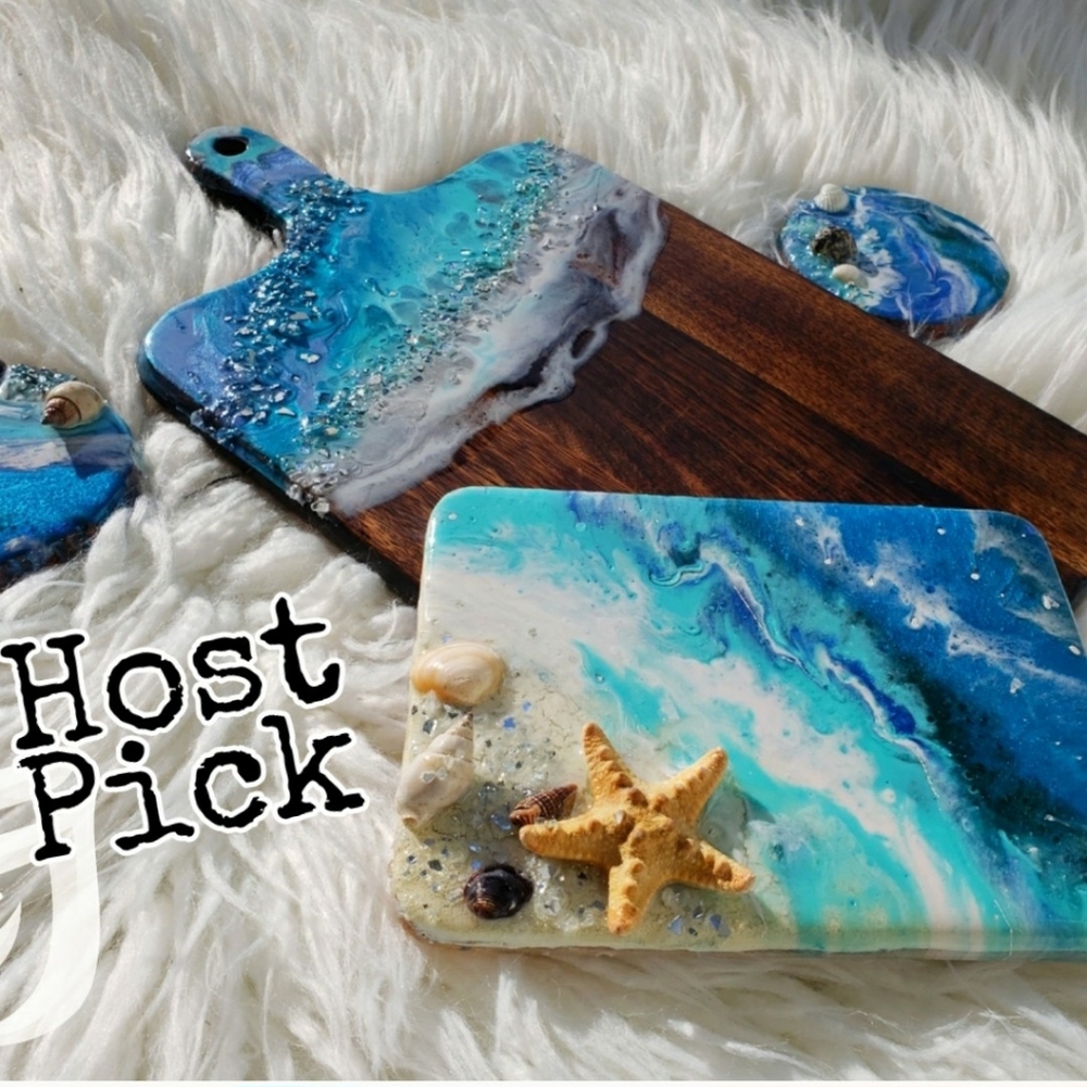 HP🥳Handmade Cutting Board Coaster Dining Kitchen